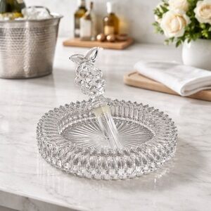 Mikasa Diamond Fire Crystal Wine Set – 2-Piece (Coaster + Stopper) | In Box